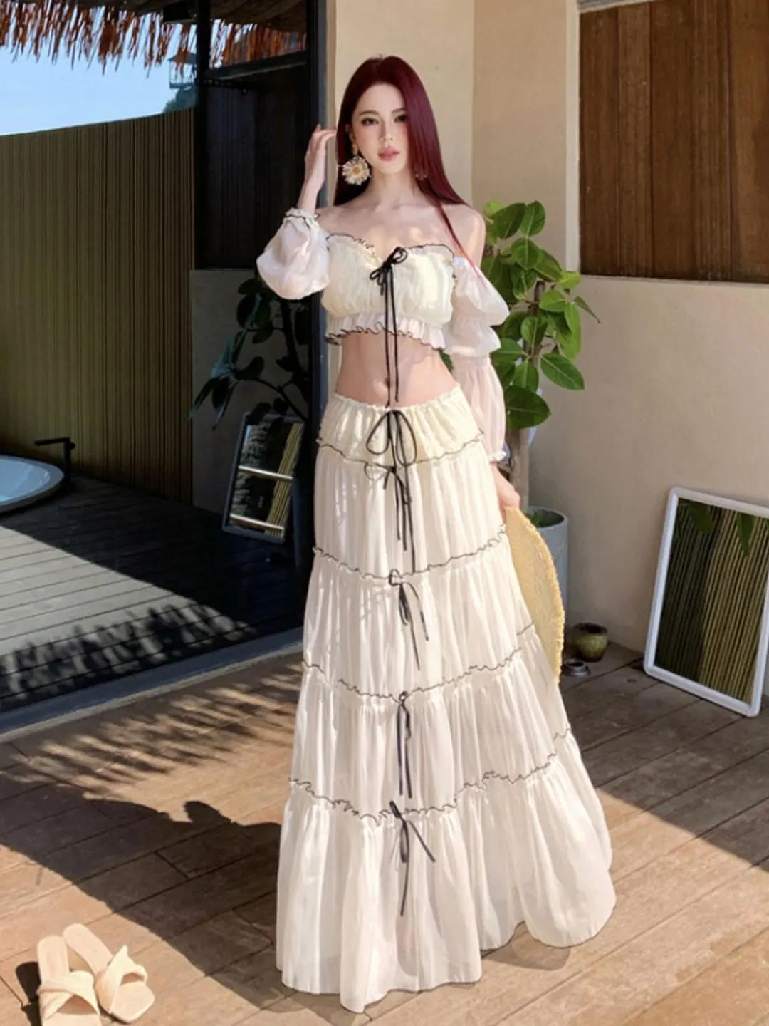Elegant One-Shoulder Top And Skirt Set Spring 2026 Comfortable Gentle Style Long Sleeve Cotton Blend Fashionable Outfit
Elegant One-Shoulder Top And Skirt Set Spring 2026 Comfortable Gentle Style Long Sleeve Cotton Blend Fashionable Outfit