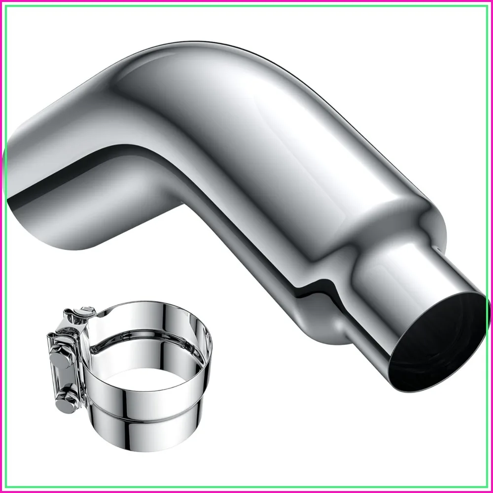 Universal 4 to 6 Inch Exhaust Tips for Pickup Trucks, Cars, Diesel with Steel Clamp
Universal 4 to 6 Inch Exhaust Tips for Pickup Trucks, Cars, Diesel with Steel Clamp