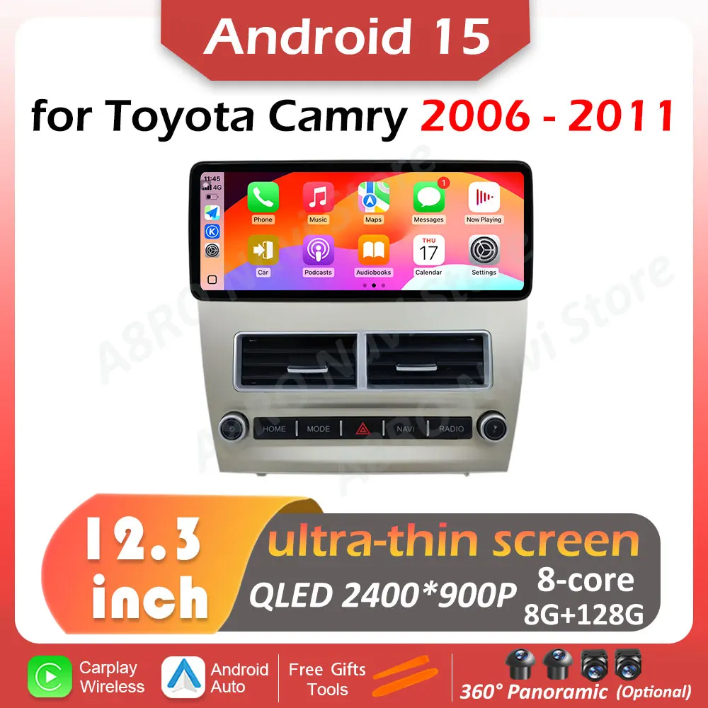 12.3 inch Android 15 for Toyota Camry 2006 2007 2008 2009 2010 2011 Carplay DSP Stereo Intelligent System Touch Screen Head Unit
12.3 inch Android 15 for Toyota Camry 2006 2007 2008 2009 2010 2011 Carplay DSP Stereo Intelligent System Touch Screen Head Unit