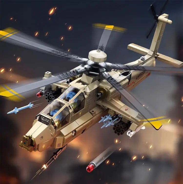 SEMBO BLOCK New Military WZ - 21 Armed Helicopter Building Blocks Assembly Toy for Boys Fine Workmanship and Endless Fun
SEMBO BLOCK New Military WZ - 21 Armed Helicopter Building Blocks Assembly Toy for Boys Fine Workmanship and Endless Fun
