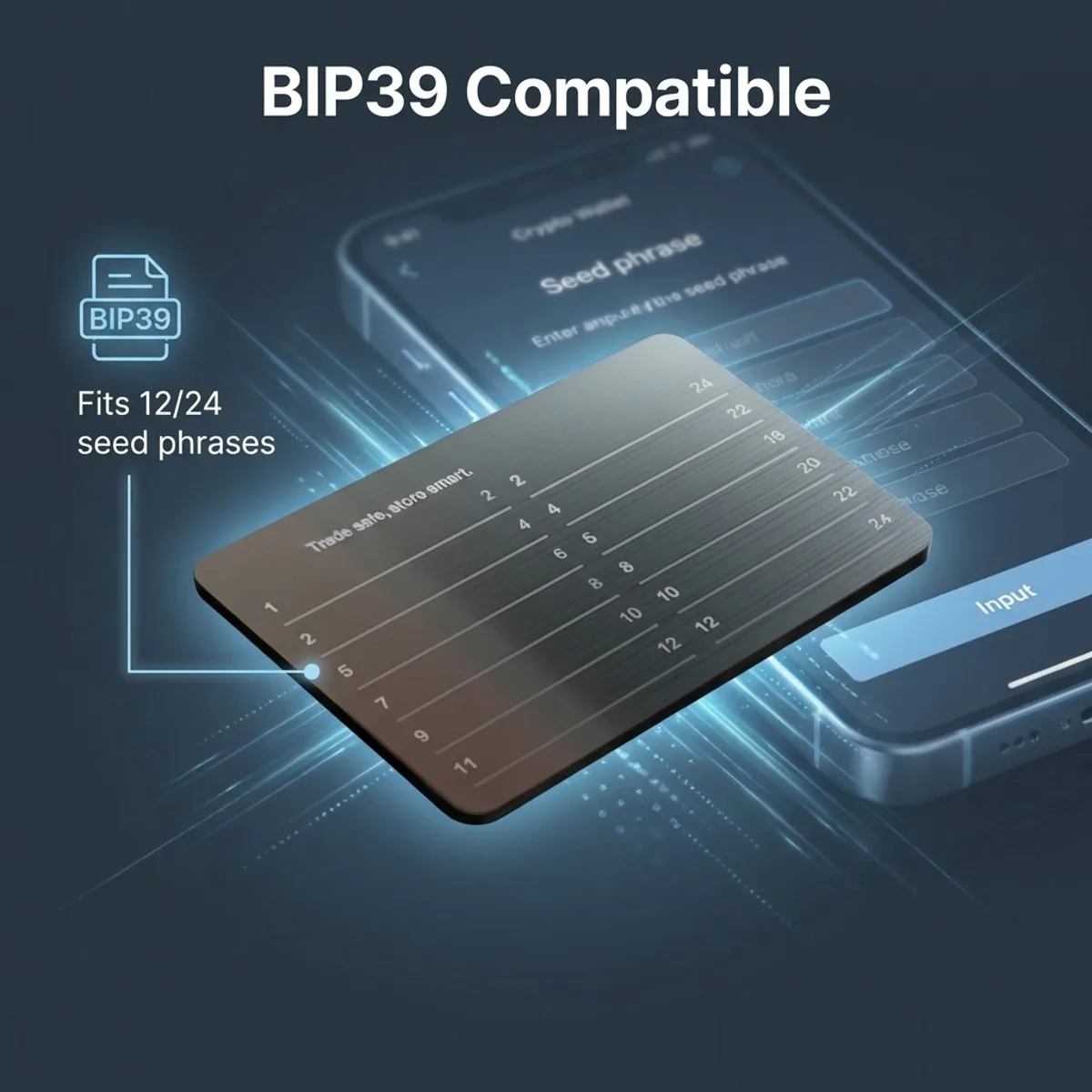 A set of stainless steel cold wallets suitable for Bitcoin cryptocurrency password storage, compatible with all BIP39 standards.
A set of stainless steel cold wallets suitable for Bitcoin cryptocurrency password storage, compatible with all BIP39 standards.