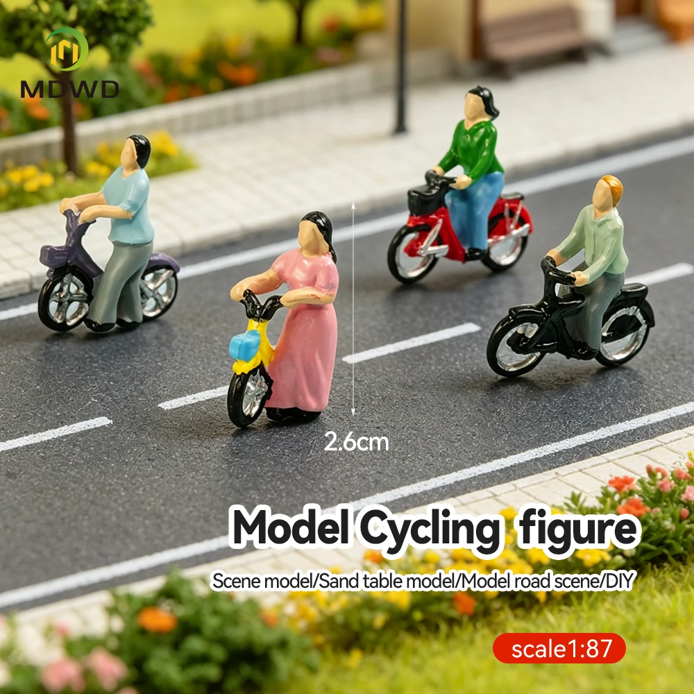 1/87 HO Scale Micro Rider Figurine Set w/ Bicycle Colorful/White Resin for Diorama Train Layout DIY Craft Scene Decor
1/87 HO Scale Micro Rider Figurine Set w/ Bicycle Colorful/White Resin for Diorama Train Layout DIY Craft Scene Decor