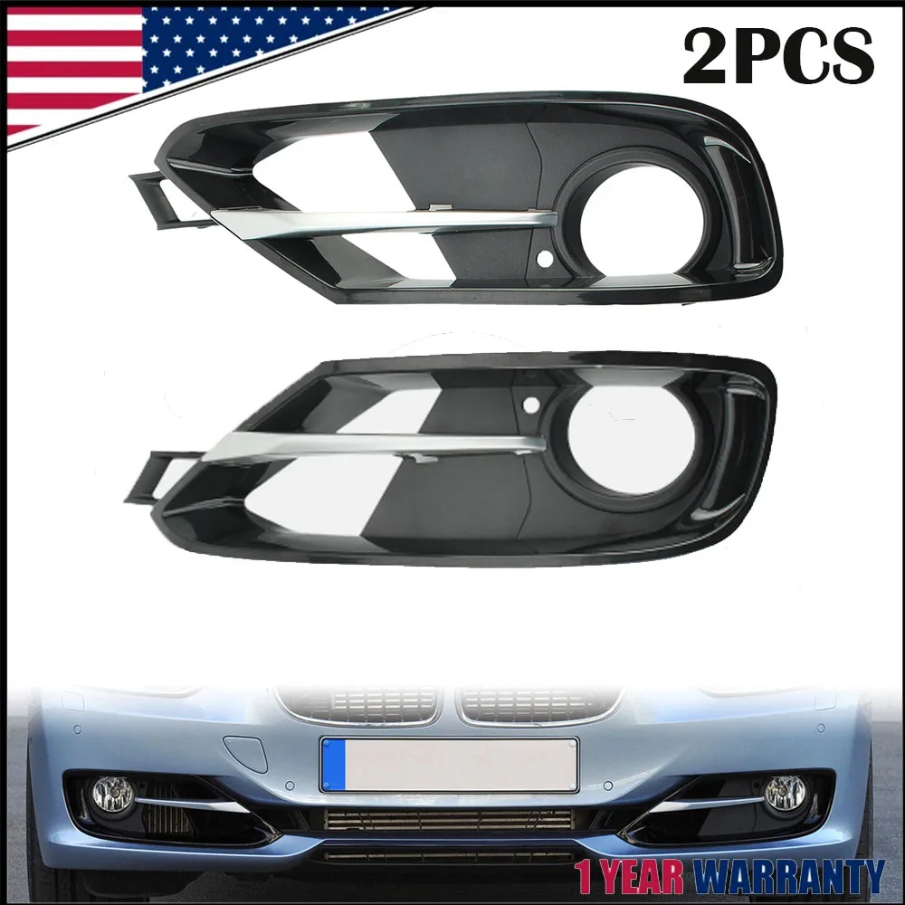 New 2PCS Car Front Bumper Fog Light Grille With Trim Cover 51117293105 51117293106 For BMW 3 Series 320i 328i 335i F30 F31 2012-2015 Car Fog Lamp Covers Vent Grill Air Duct Grille Cover Frames Car Accessories
New 2PCS Car Front Bumper Fog Light Grille With Trim Cover 51117293105 51117293106 For BMW 3 Series 320i 328i 335i F30 F31 2012-2015 Car Fog Lamp Covers Vent Grill Air Duct Grille Cover Frames Car Accessories