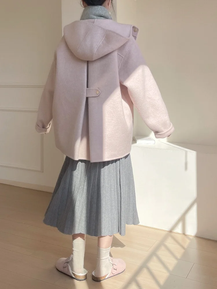 Двустороннее пальто-камер Ele с капюшоном, женская верхняя одежда средней длины, весна 2021, Sweet Sle Long Sve
Двустороннее пальто-камер Ele с капюшоном, женская верхняя одежда средней длины, весна 2021, Sweet Sle Long Sve