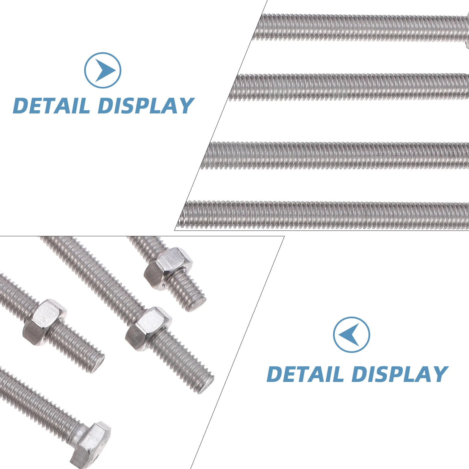 10 set Stainless Steel Hexagon Head Bolts Screws Nuts Set Corrosion Resistant Replacement For Furniture Accessories
10 set Stainless Steel Hexagon Head Bolts Screws Nuts Set Corrosion Resistant Replacement For Furniture Accessories
