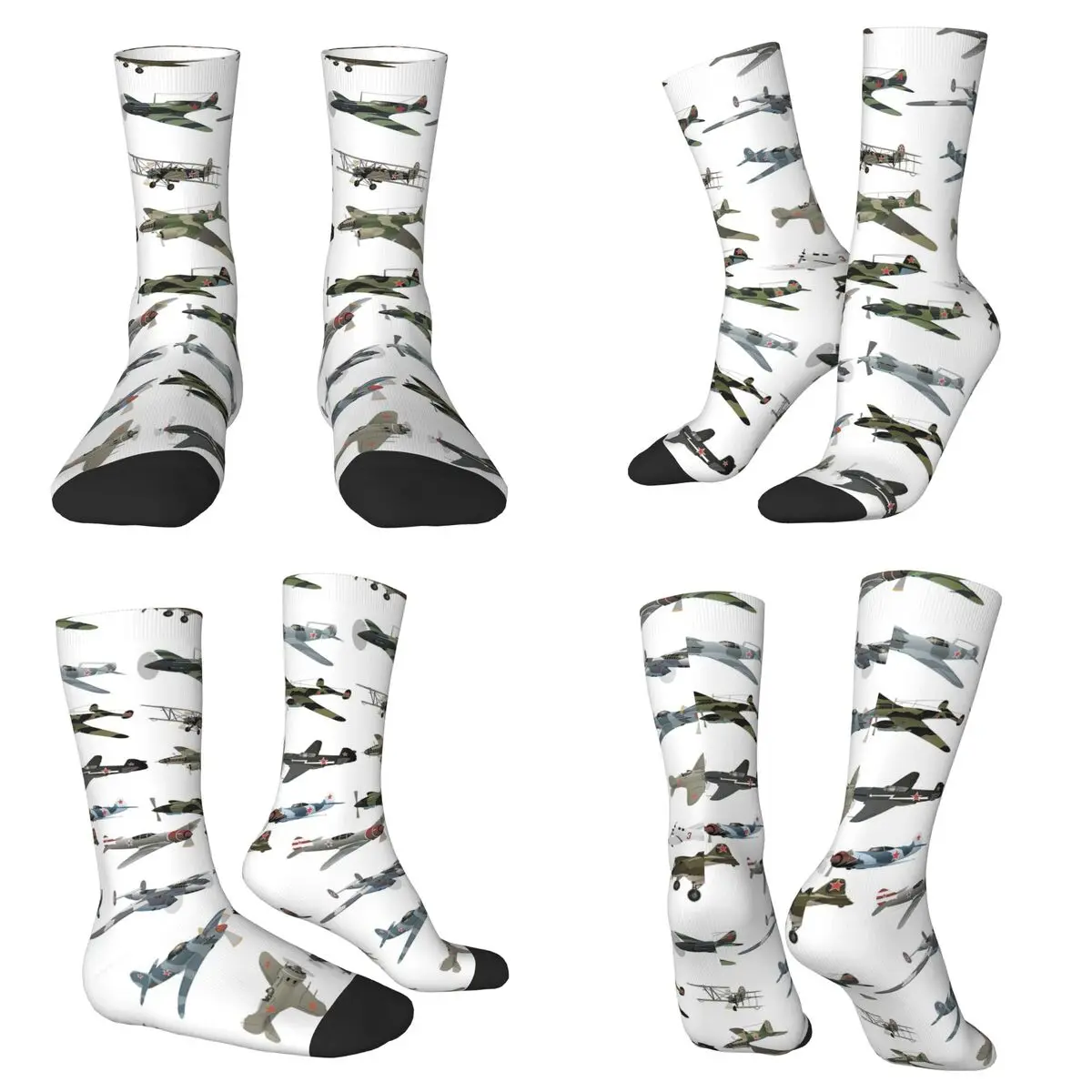 Различные советские носки с самолетами времен Второй мировой войны, чулки высокого качества в стиле Харадзюку, всесезонные длинные носки, аксессуары для подарка на день рождения унисекс
Различные советские носки с самолетами времен Второй мировой войны, чулки высокого качества в стиле Харадзюку, всесезонные длинные носки, аксессуары для подарка на день рождения унисекс