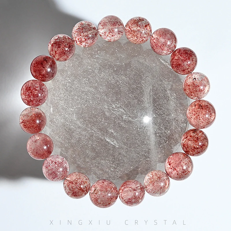 Natural Petal Strawberry Quartz for Women, Attracts Love, White Water Crystal Bead Bracelet, Popular Jewelry, S
Natural Petal Strawberry Quartz for Women, Attracts Love, White Water Crystal Bead Bracelet, Popular Jewelry, S