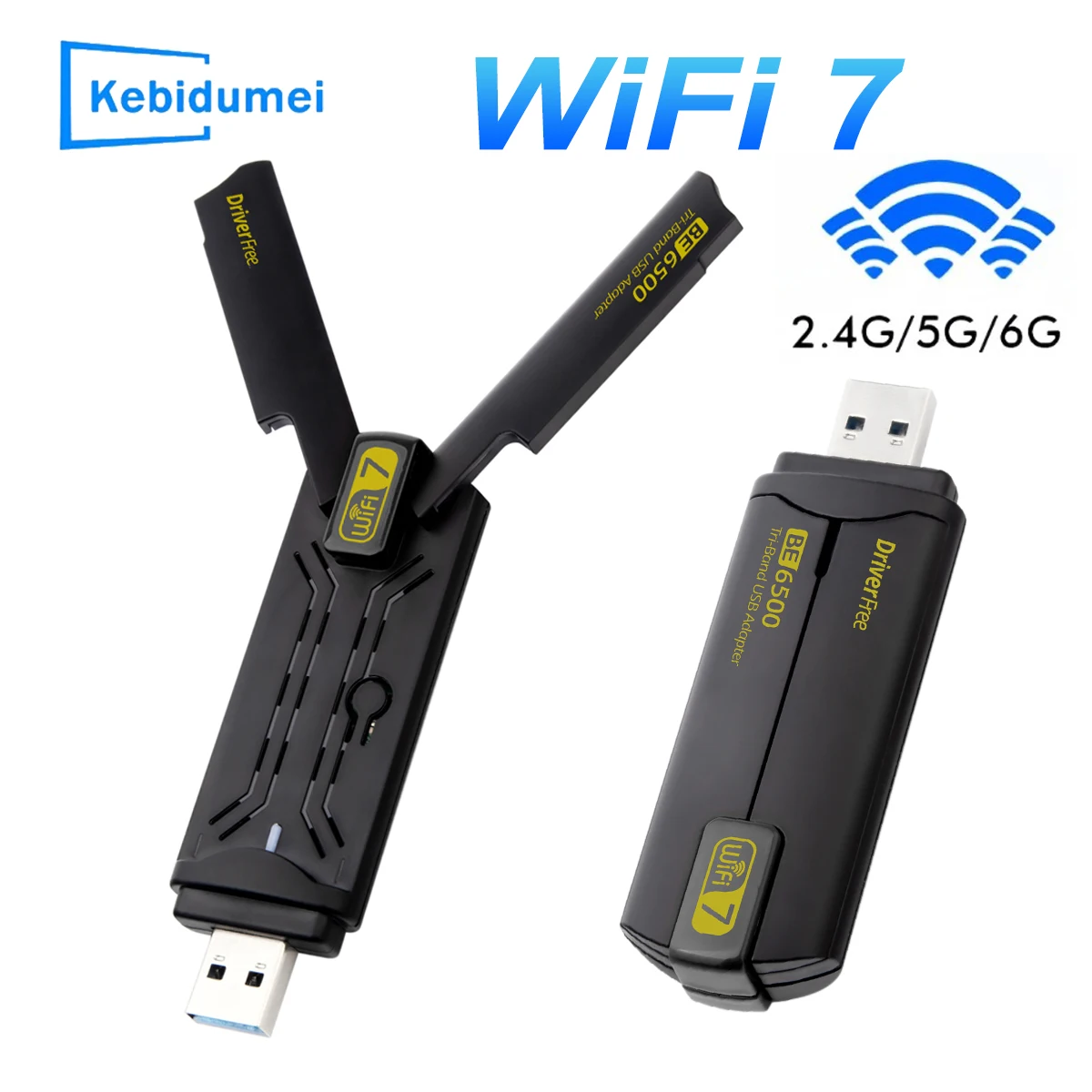 NEW 6500Mbps WiFi 7 Wireless Network Card BE6500 2.4G&5.8G&6GHz USB Adapter 802.11be Free-Drive WiFi Adaptador for Win 10/11
NEW 6500Mbps WiFi 7 Wireless Network Card BE6500 2.4G&5.8G&6GHz USB Adapter 802.11be Free-Drive WiFi Adaptador for Win 10/11