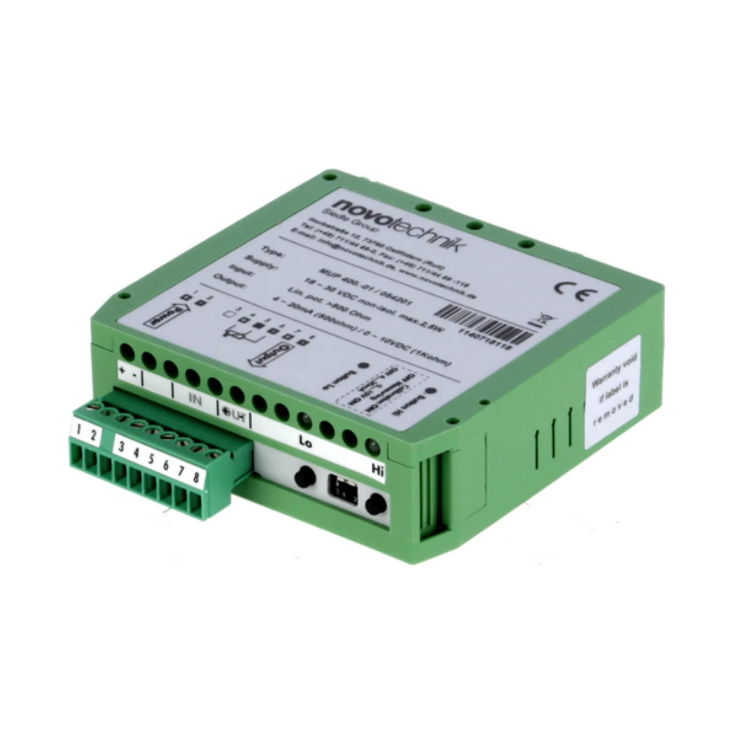 Genuine 100% Original New NOVOtechnik Signal Conditioners for Position Measurement MUP-400-01 MUP-400-11 Rotary Sensors
Genuine 100% Original New NOVOtechnik Signal Conditioners for Position Measurement MUP-400-01 MUP-400-11 Rotary Sensors