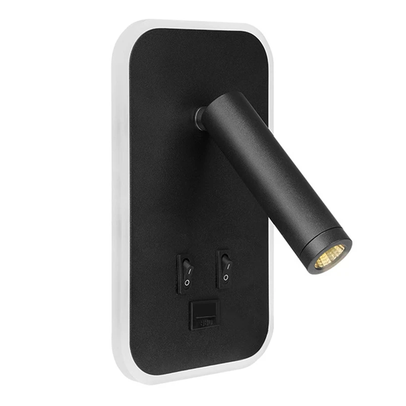 Цельный настенный светильник с подсветкой, зарядка через USB, регулируемый настенный светильник с вращением на 330 градусов, черный SS
Цельный настенный светильник с подсветкой, зарядка через USB, регулируемый настенный светильник с вращением на 330 градусов, черный SS