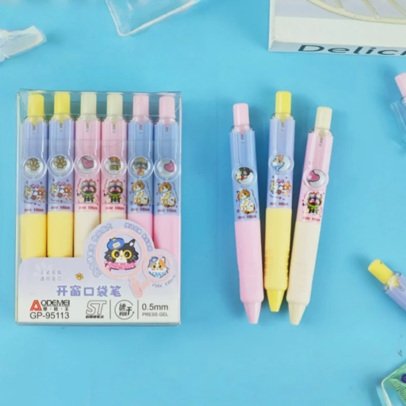 36pcs/lot Kawaii Cat Press Gel Pen Cute 0.5mm Black Ink Gel Pens For Writing Office School Supplies
36pcs/lot Kawaii Cat Press Gel Pen Cute 0.5mm Black Ink Gel Pens For Writing Office School Supplies