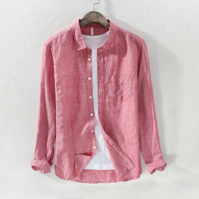 Men's Thin Cotton Linen Long Sleeve Shirt Casual Style Color Pocket Design Top Comfortable Fit Summer Fashion
Men's Thin Cotton Linen Long Sleeve Shirt Casual Style Color Pocket Design Top Comfortable Fit Summer Fashion