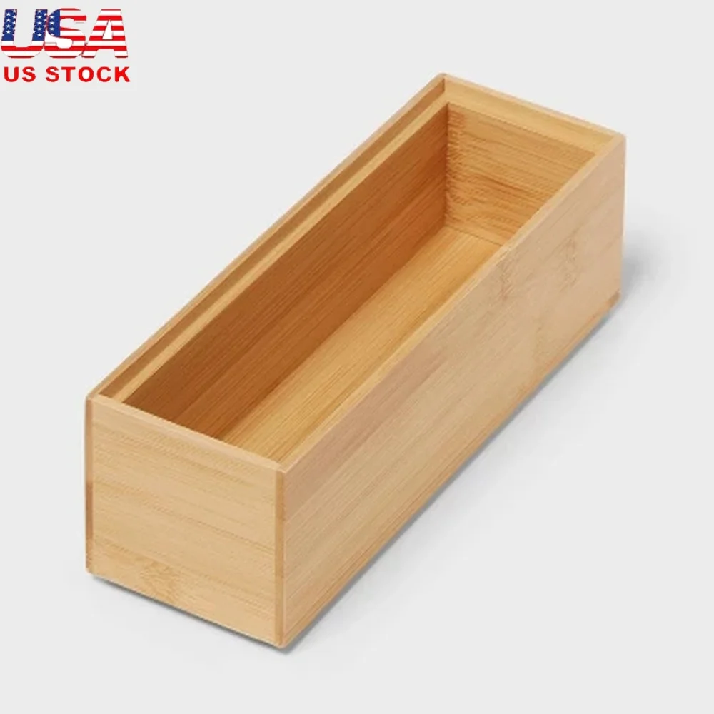Natural Bamboo Kitchen Cabinet Organizer Rectangular Open Top Storage Solution Wipe Clean Home Decor 2.75H x 3W x 9D Inches
Natural Bamboo Kitchen Cabinet Organizer Rectangular Open Top Storage Solution Wipe Clean Home Decor 2.75H x 3W x 9D Inches