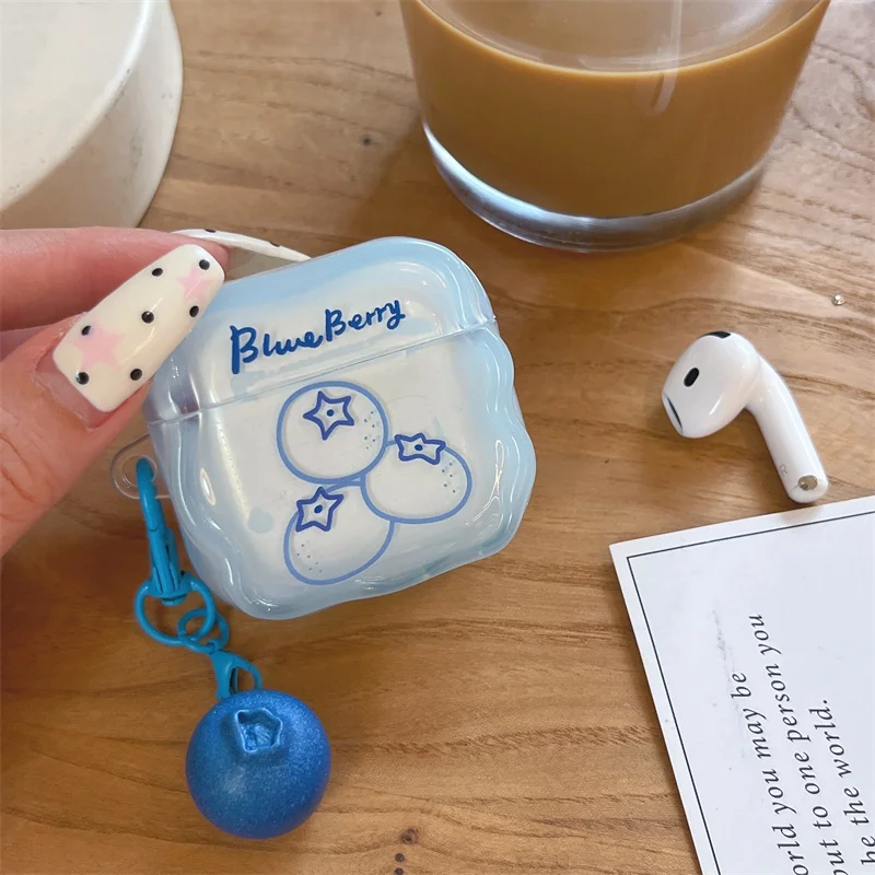 Blueberry Transparent Soft TPU Earphone Case For Airpods 1 2 3 4 Pro 2 3 Cute Fruit Cover with Keychain Charm Anti Drop Shell
Blueberry Transparent Soft TPU Earphone Case For Airpods 1 2 3 4 Pro 2 3 Cute Fruit Cover with Keychain Charm Anti Drop Shell