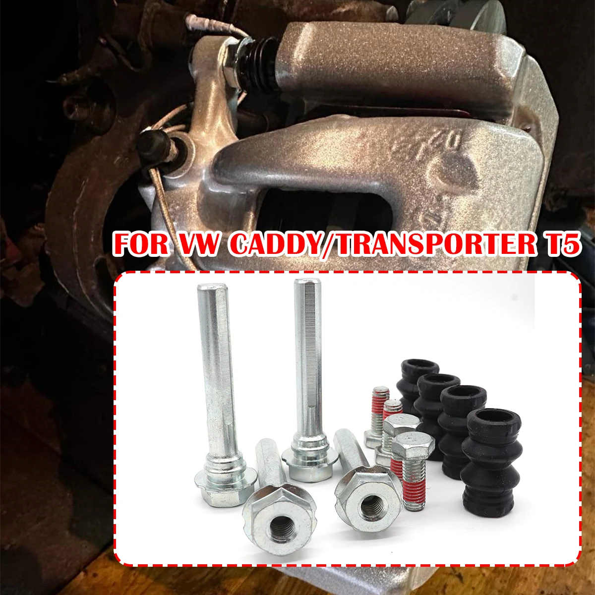 Left Rear Right FOR VW CADDY TRANSPORTER T5 Brake Caliper Cylinder Slider Guide Pin For Disc Housing Bolts Bushing Boot Seal Kit
Left Rear Right FOR VW CADDY TRANSPORTER T5 Brake Caliper Cylinder Slider Guide Pin For Disc Housing Bolts Bushing Boot Seal Kit