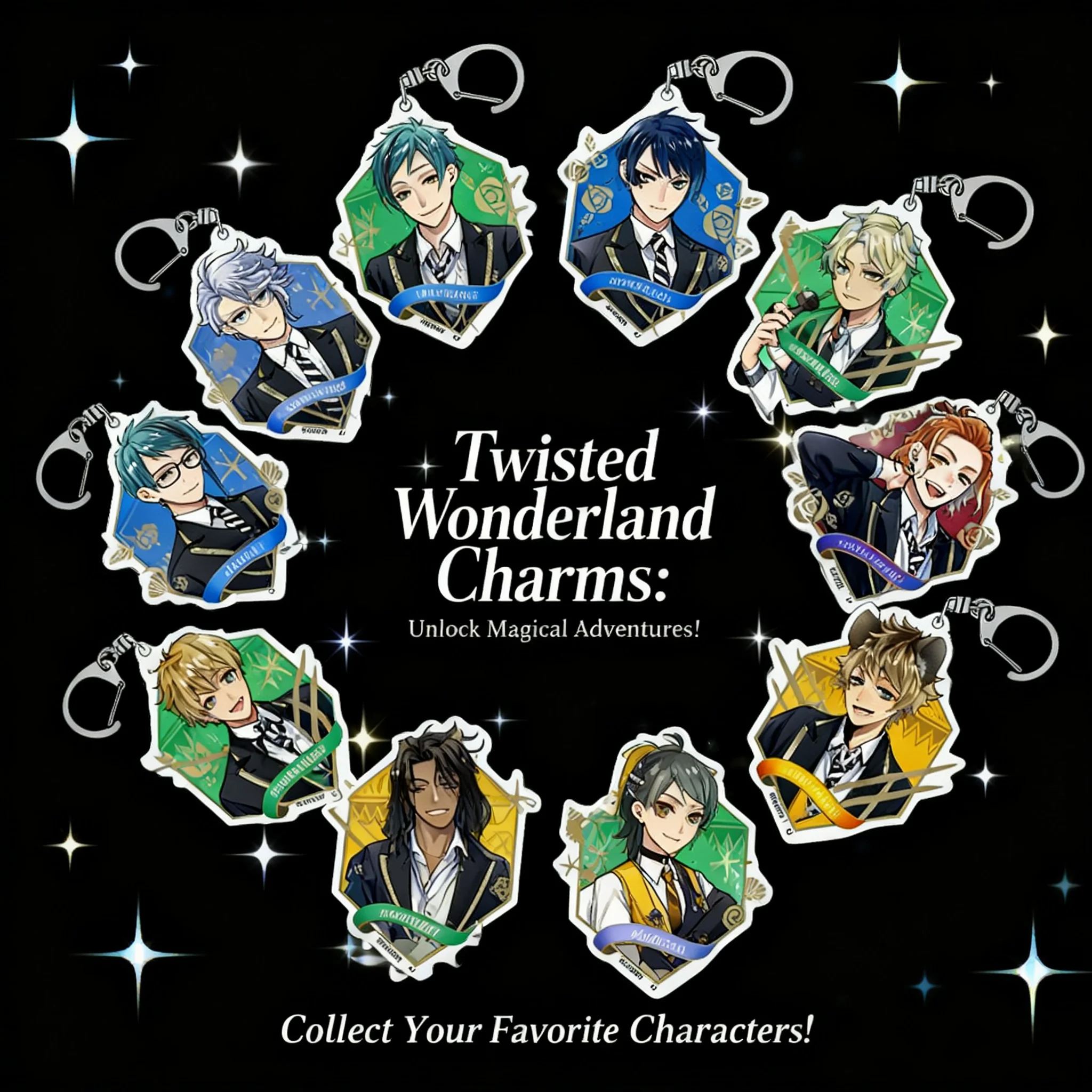 Twisted Wonderland acrylic keychain all characters uniform design anime game keychain accessories
Twisted Wonderland acrylic keychain all characters uniform design anime game keychain accessories