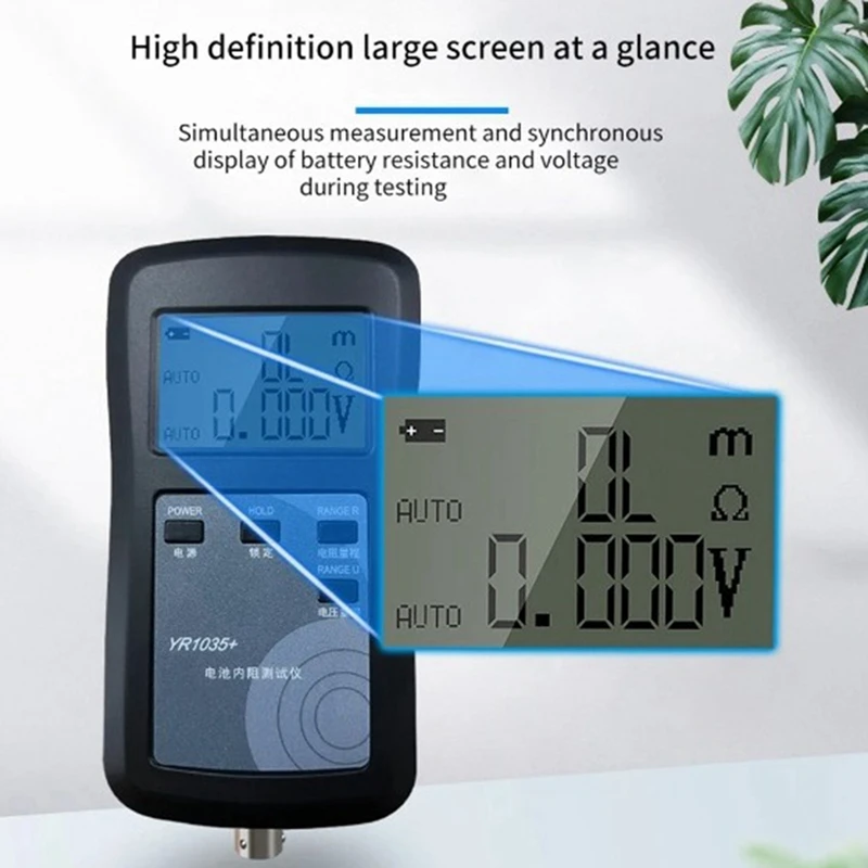 18650 Lithium Battery Detector YR1035+ 4-Wire LithiumBattery Internal Resistance Tester 100VBattery Internal Ohm Meter
18650 Lithium Battery Detector YR1035+ 4-Wire LithiumBattery Internal Resistance Tester 100VBattery Internal Ohm Meter
