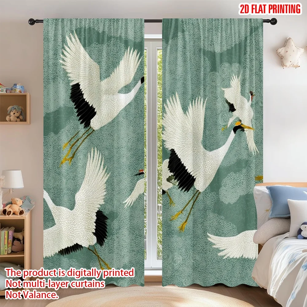 2D flat printing 2pcs Curtain Window Curtains Elegant Flying Cranes Digital Printed Polyester Drapes Party Decorations for
2D flat printing 2pcs Curtain Window Curtains Elegant Flying Cranes Digital Printed Polyester Drapes Party Decorations for