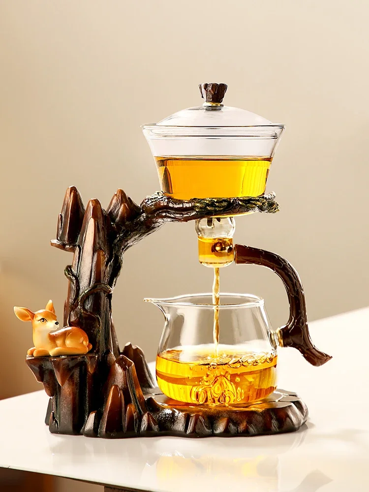 1 set of lazy Kung Fu tea set, magnetic water-separating cover bowl, teapot, automatic Songshan glass teapot, tea can, tea cup
1 set of lazy Kung Fu tea set, magnetic water-separating cover bowl, teapot, automatic Songshan glass teapot, tea can, tea cup