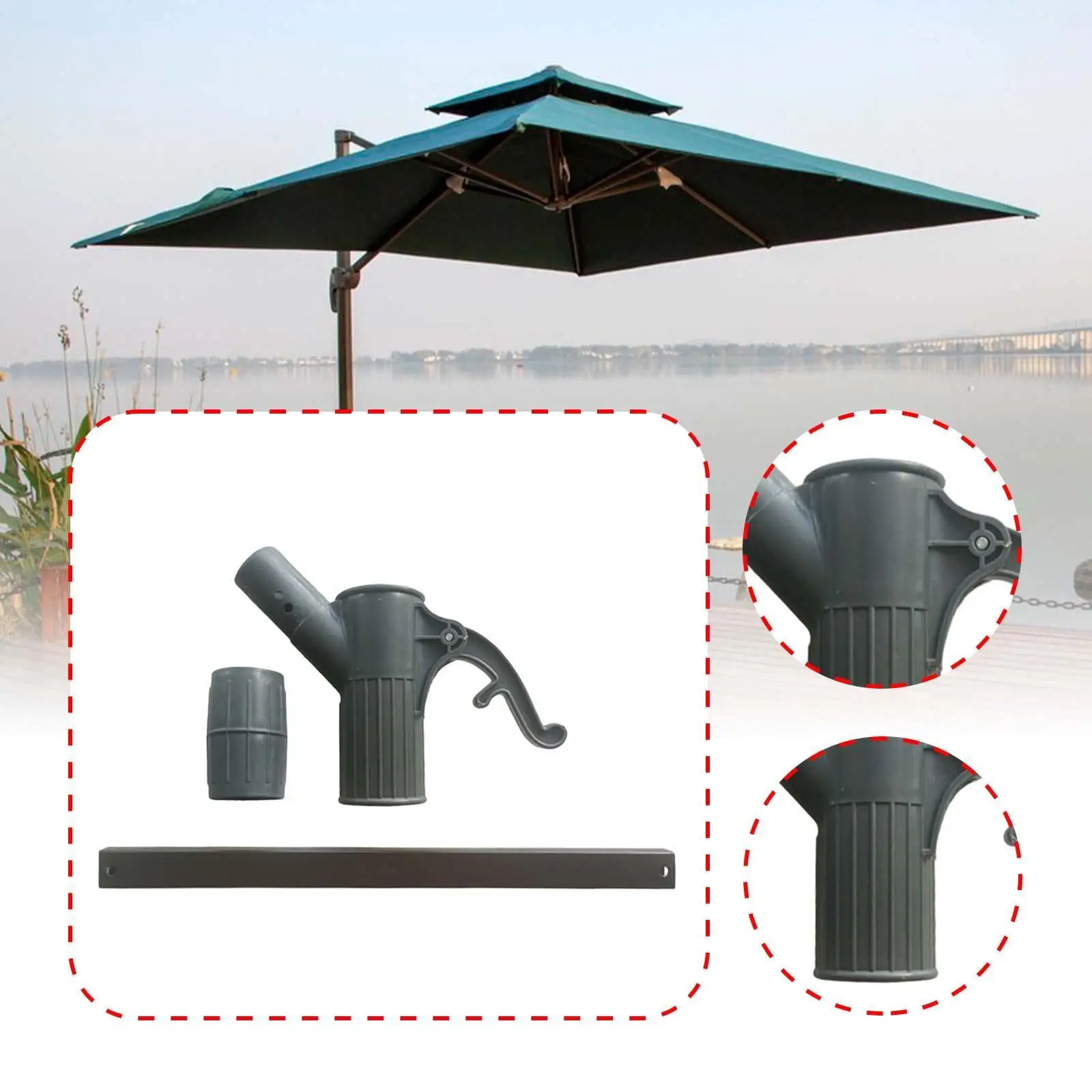 Держатель для зонта для центральной колонны в саду, черный, регулируемый, сменная ручка для аксессуаров для уличных зонтов от солнца
Держатель для зонта для центральной колонны в саду, черный, регулируемый, сменная ручка для аксессуаров для уличных зонтов от солнца
