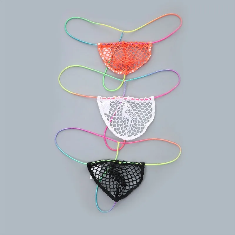Fishnet Men's Bugle Pouch Thongs Rainbow Strap Sexy Underwear Slim Man Bikini T-panties Low Waist Breathable Male Lingerie Tanga
Fishnet Men's Bugle Pouch Thongs Rainbow Strap Sexy Underwear Slim Man Bikini T-panties Low Waist Breathable Male Lingerie Tanga