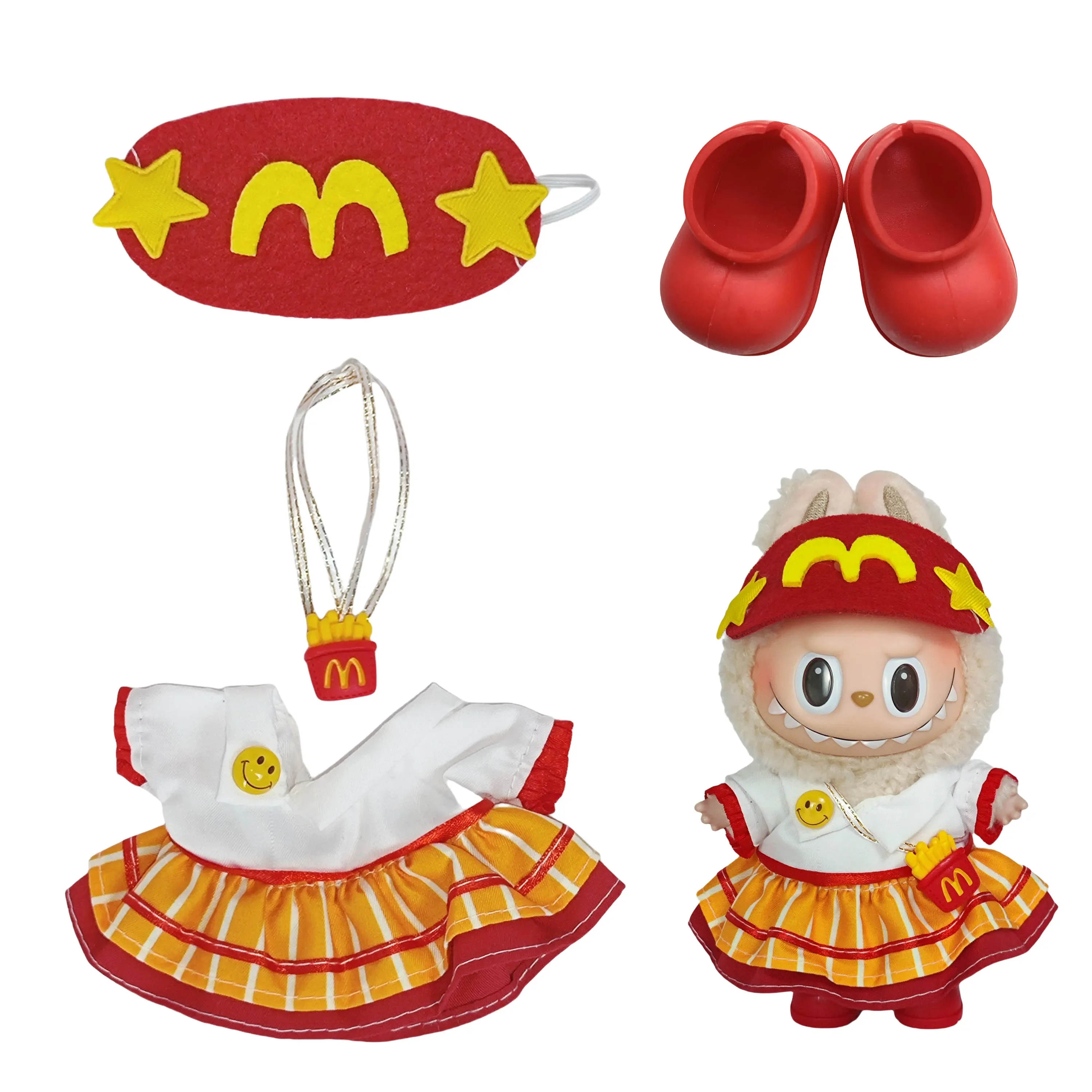 Одежда для наряда Labubu — комплект из трех предметов Little McDonald, плюшевый костюм с виниловым брелоком
Одежда для наряда Labubu — комплект из трех предметов Little McDonald, плюшевый костюм с виниловым брелоком