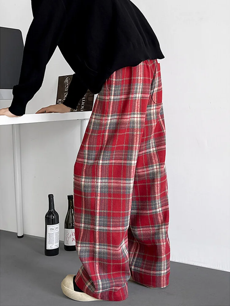 Брюки Dopne Red Plaid Knife для мужчин и женщин, весенне-осенние, в американском ретро-стиле, прямые, свободные, повседневные, длинные
Брюки Dopne Red Plaid Knife для мужчин и женщин, весенне-осенние, в американском ретро-стиле, прямые, свободные, повседневные, длинные