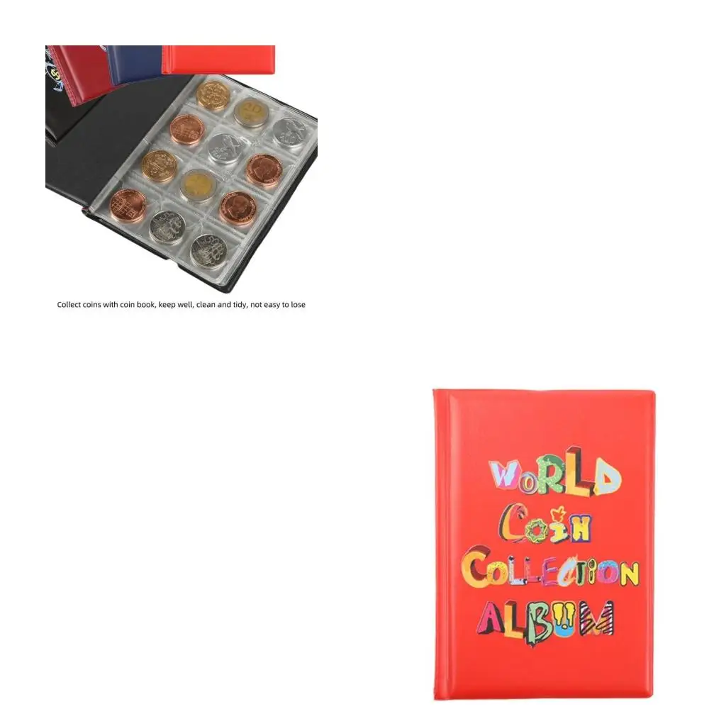 120 Pocket Coin Collecting Holder Album Leather Coin Album Coin Storage Book for Collector, 2.9x2.9cm Pocket
120 Pocket Coin Collecting Holder Album Leather Coin Album Coin Storage Book for Collector, 2.9x2.9cm Pocket