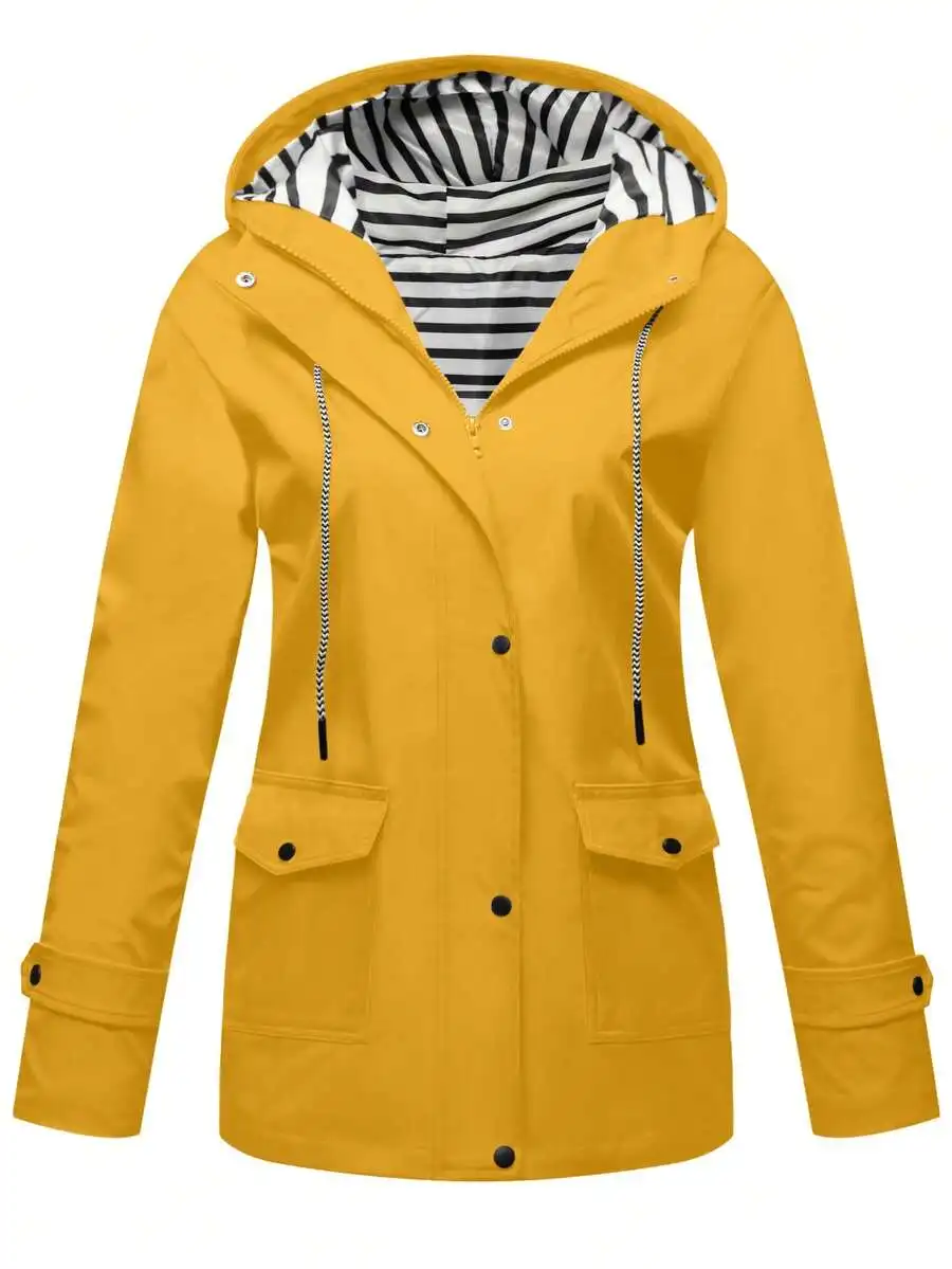 Women's Long Hooded Raincoat, Lightweight Casual Raincoat With Full Zipper, Hiking Jacket, Women's Outdoor Windbreaker Spring
Women's Long Hooded Raincoat, Lightweight Casual Raincoat With Full Zipper, Hiking Jacket, Women's Outdoor Windbreaker Spring