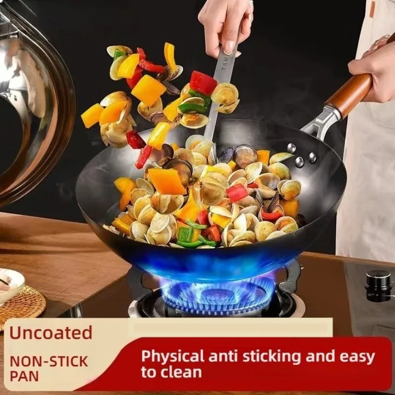 Flat Bottom Wok Pan 12.6" Woks and Stir Fry Pans Blue iron Cookware Traditional Chinese Cookware for Electric Induction Cooktops
Flat Bottom Wok Pan 12.6" Woks and Stir Fry Pans Blue iron Cookware Traditional Chinese Cookware for Electric Induction Cooktops