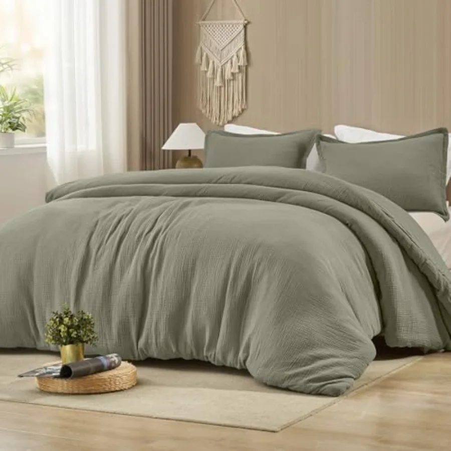 Cotton Muslin Comforter Set Twin 100% Cotton Cover Ultra Soft and Breathable 2PCS Lightweight All-Season Bedding with Polyester
Cotton Muslin Comforter Set Twin 100% Cotton Cover Ultra Soft and Breathable 2PCS Lightweight All-Season Bedding with Polyester