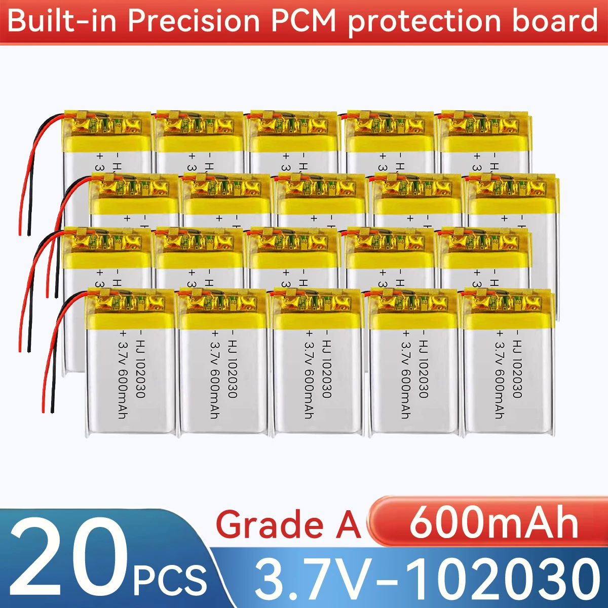 3.7V 600mah 102030 rechargeable li-polymer battery for 402030 502030 602030 702030 802030 902030+PH2.0 XH2.54 JST1.25-2P plug
3.7V 600mah 102030 rechargeable li-polymer battery for 402030 502030 602030 702030 802030 902030+PH2.0 XH2.54 JST1.25-2P plug