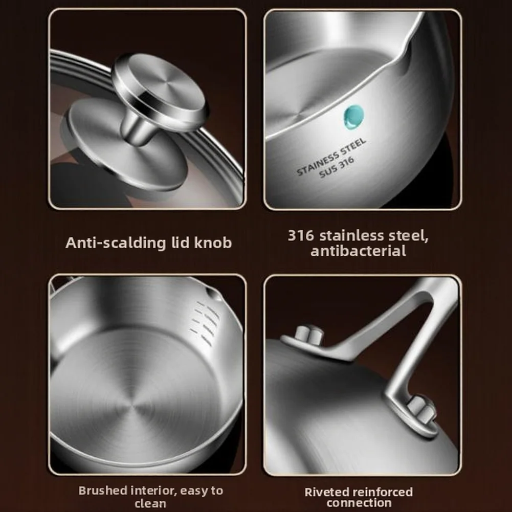 16cm Stainless Steel Milk Pot with Smooth and Built-in Scale for Heating Milk Cooking Noodles and Preparing Baby Food
16cm Stainless Steel Milk Pot with Smooth and Built-in Scale for Heating Milk Cooking Noodles and Preparing Baby Food