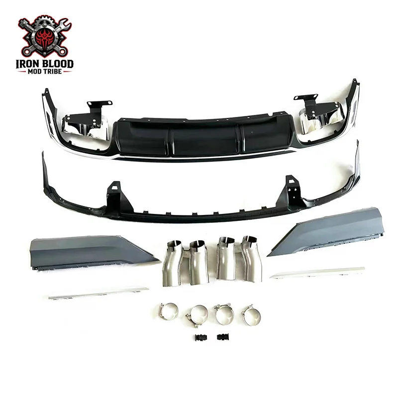Suitable for 2018-2024 Audi A8L upgraded to S8 with four exhaust tips, split-type D5PA version S8 rear lip surround
Suitable for 2018-2024 Audi A8L upgraded to S8 with four exhaust tips, split-type D5PA version S8 rear lip surround