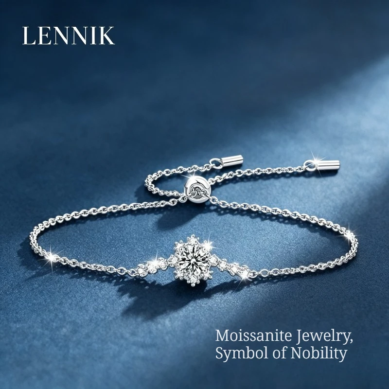 LENNIK S925 Sterling Silver Moissanite Bracelet Premium Ins Style Fashion Jewelry Gift for Girls Girlfriends
LENNIK S925 Sterling Silver Moissanite Bracelet Premium Ins Style Fashion Jewelry Gift for Girls Girlfriends