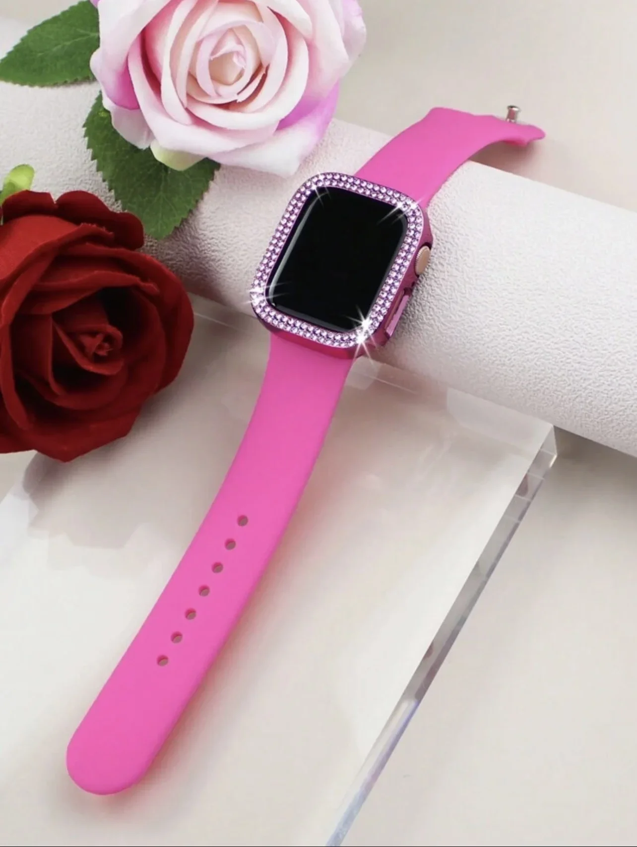 New Bling 2 in1 Band Silicone protective shell case For Apple Watch cover strap Series 10/9/8/7 40mm 41mm 42mm 44mm 45mm 46mm
New Bling 2 in1 Band Silicone protective shell case For Apple Watch cover strap Series 10/9/8/7 40mm 41mm 42mm 44mm 45mm 46mm