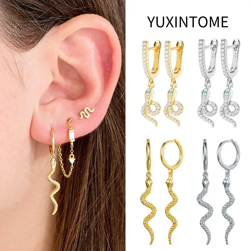 925 Sterling Silver Ear Needle Fashion Snake Pendant Earrings Exquisite Crystal Hoop Earrings for Women Luxury Jewelry Gifts
925 Sterling Silver Ear Needle Fashion Snake Pendant Earrings Exquisite Crystal Hoop Earrings for Women Luxury Jewelry Gifts
