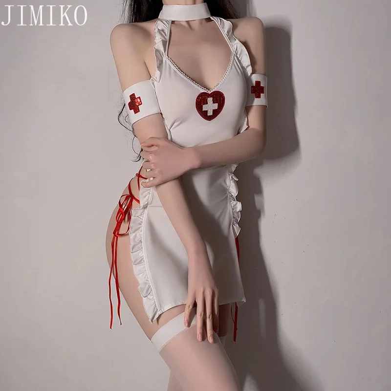 Women Nurse Dress Sexy Lingerie Nurse Uniform Adult Outfit Set Babydoll Bedroom Honeymoon Cosplay Costume Lingerie Halloween
Women Nurse Dress Sexy Lingerie Nurse Uniform Adult Outfit Set Babydoll Bedroom Honeymoon Cosplay Costume Lingerie Halloween