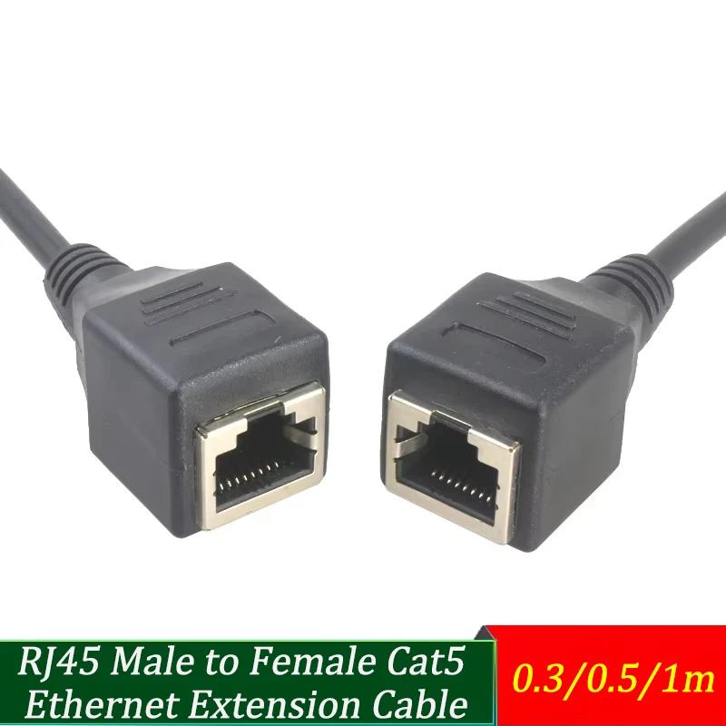 RJ45 Male to Female Cat5 Ethernet Extension Cable 0.3/0.5/1m | Gold Plated LAN Adapter for PC/Laptop/Router
RJ45 Male to Female Cat5 Ethernet Extension Cable 0.3/0.5/1m | Gold Plated LAN Adapter for PC/Laptop/Router