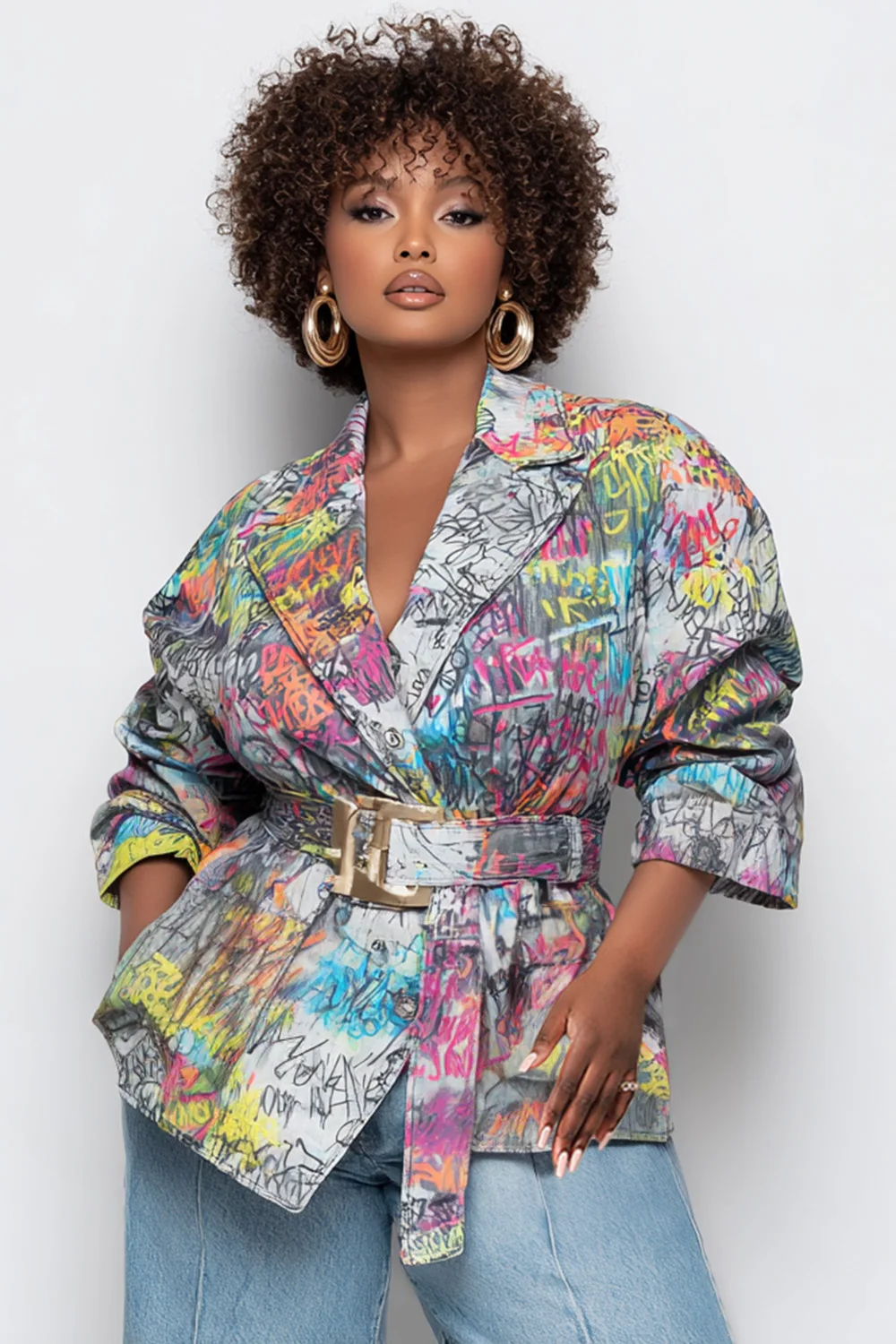 Plus Size Business Casual Multicolor All Over Print Turndown Collar Long Sleeve Wrap Casual Irregular Hem Jacket
Plus Size Business Casual Multicolor All Over Print Turndown Collar Long Sleeve Wrap Casual Irregular Hem Jacket
