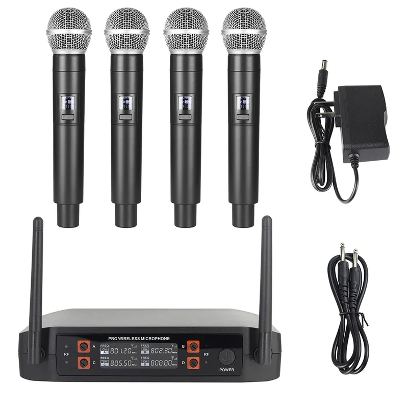 Wireless Microphone Handheld 4 Channel UHF Fixed Frequency Dynamic Microphone For Karaoke Wedding Party Band Church Performance
Wireless Microphone Handheld 4 Channel UHF Fixed Frequency Dynamic Microphone For Karaoke Wedding Party Band Church Performance