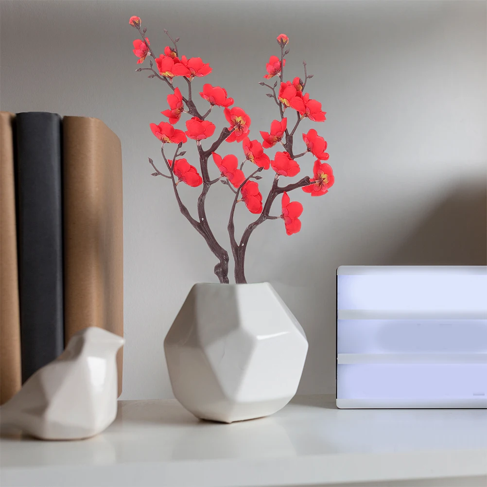 4 Pcs Plum Blossom Bouquet Plastic Cherry Chestnut Imitation Flower Peach Branch Silk Flowers Home Wedding Decoration Durable 
4 Pcs Plum Blossom Bouquet Plastic Cherry Chestnut Imitation Flower Peach Branch Silk Flowers Home Wedding Decoration Durable