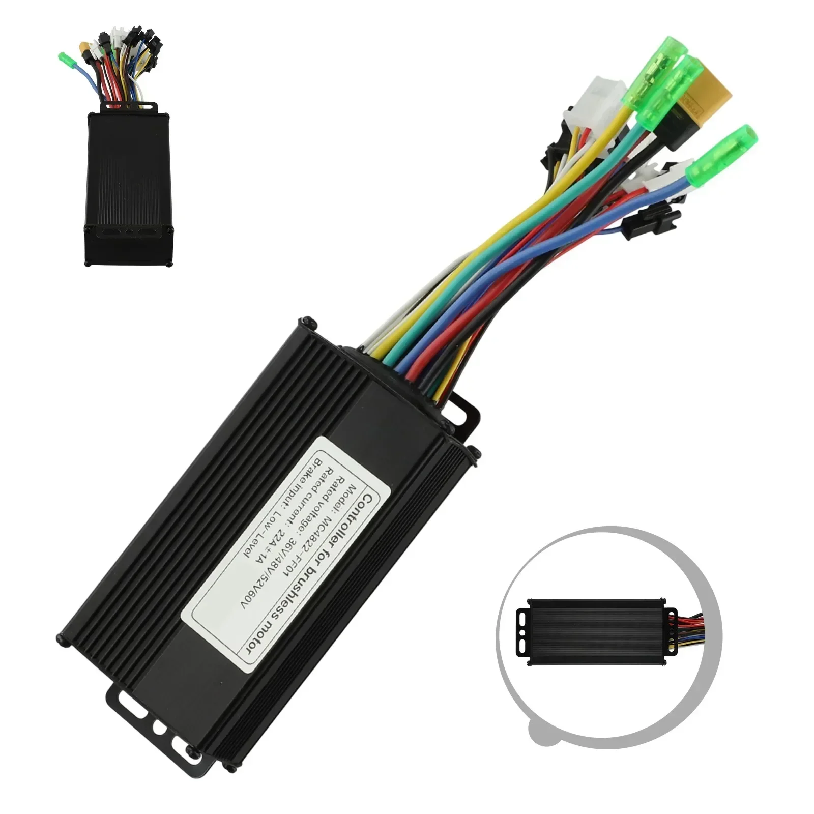 Ebike Sine Wave Three-Mode Controller Brushless Motor 24V36V48V 22A Controller For E-bike Scooter Electric Bicycle Accessories
Ebike Sine Wave Three-Mode Controller Brushless Motor 24V36V48V 22A Controller For E-bike Scooter Electric Bicycle Accessories