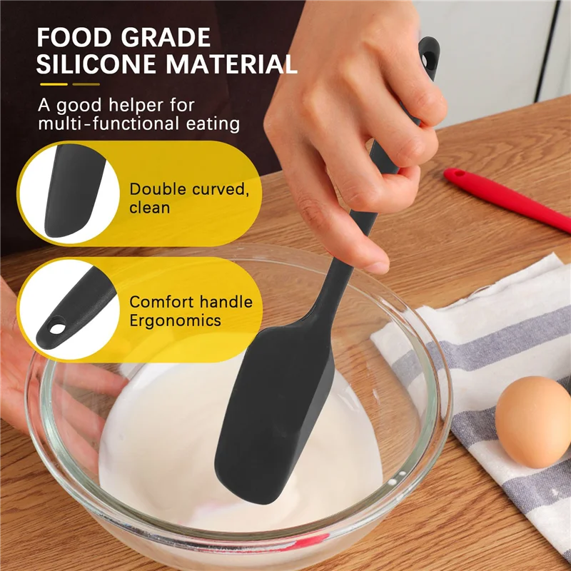 -ABLP 3 Pcs Silicone Spatula Black High Temperature Resistant Bpa-Free Rubber Spatula Cooking And Baking Kitchen Spatula
-ABLP 3 Pcs Silicone Spatula Black High Temperature Resistant Bpa-Free Rubber Spatula Cooking And Baking Kitchen Spatula