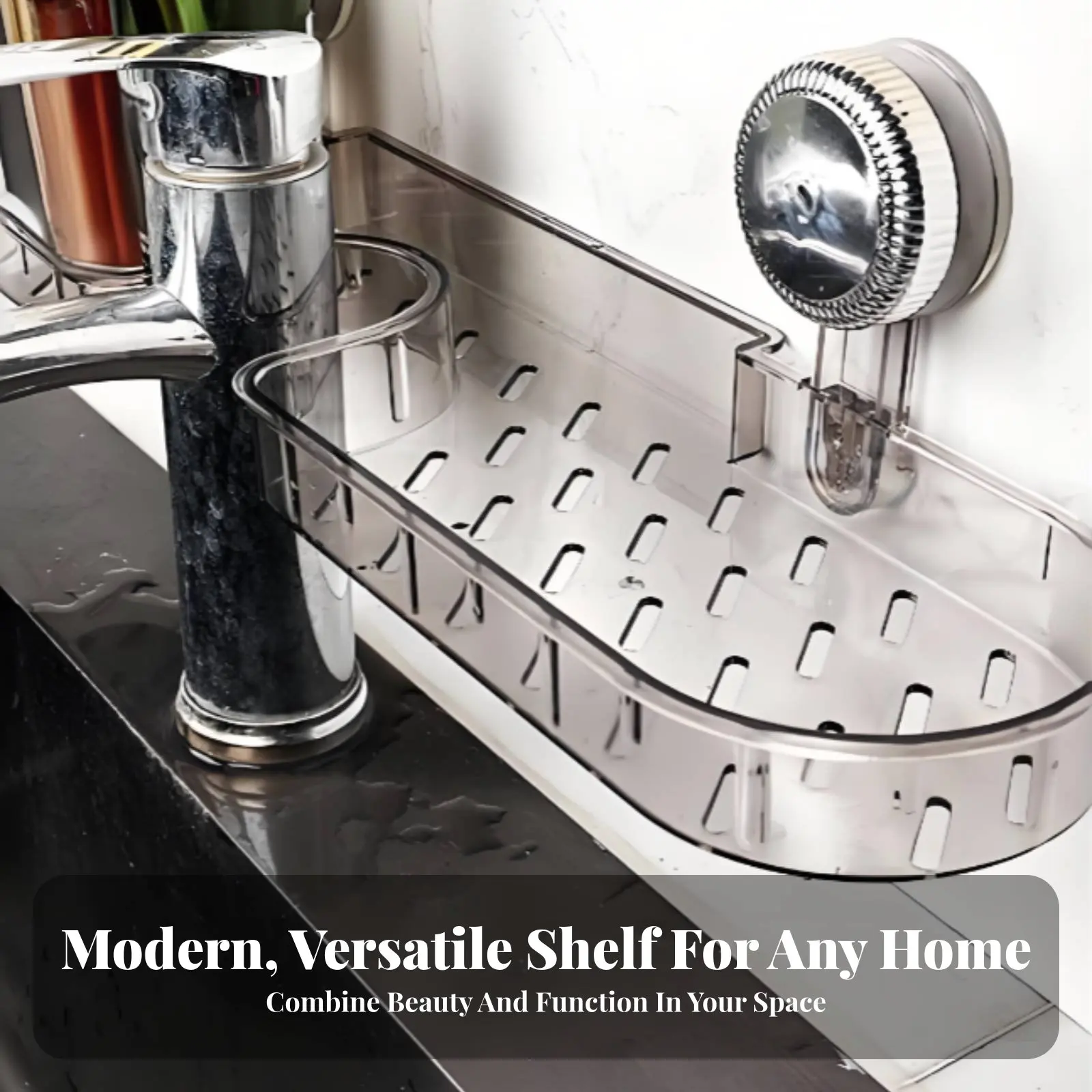 Suction Holder Faucet Shelf Waterproof over Faucet Storage Holder Easy-Mount Sink Organizer Repositionable Easy to Clean
Suction Holder Faucet Shelf Waterproof over Faucet Storage Holder Easy-Mount Sink Organizer Repositionable Easy to Clean