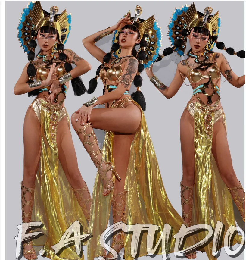 Nightclub Golden Egyptian Queen High end Customized Exotic Party Opening Atmosphere Sexy Performance Dress
Nightclub Golden Egyptian Queen High end Customized Exotic Party Opening Atmosphere Sexy Performance Dress
