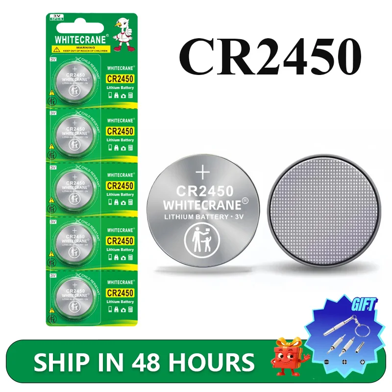 3V CR2450 Button Batteries CR 2450 5029LC LM2450 DL2450 CR2450N BR2450 600mAh Lithium Cell Coin Watch Battery For Toy Calculator
3V CR2450 Button Batteries CR 2450 5029LC LM2450 DL2450 CR2450N BR2450 600mAh Lithium Cell Coin Watch Battery For Toy Calculator