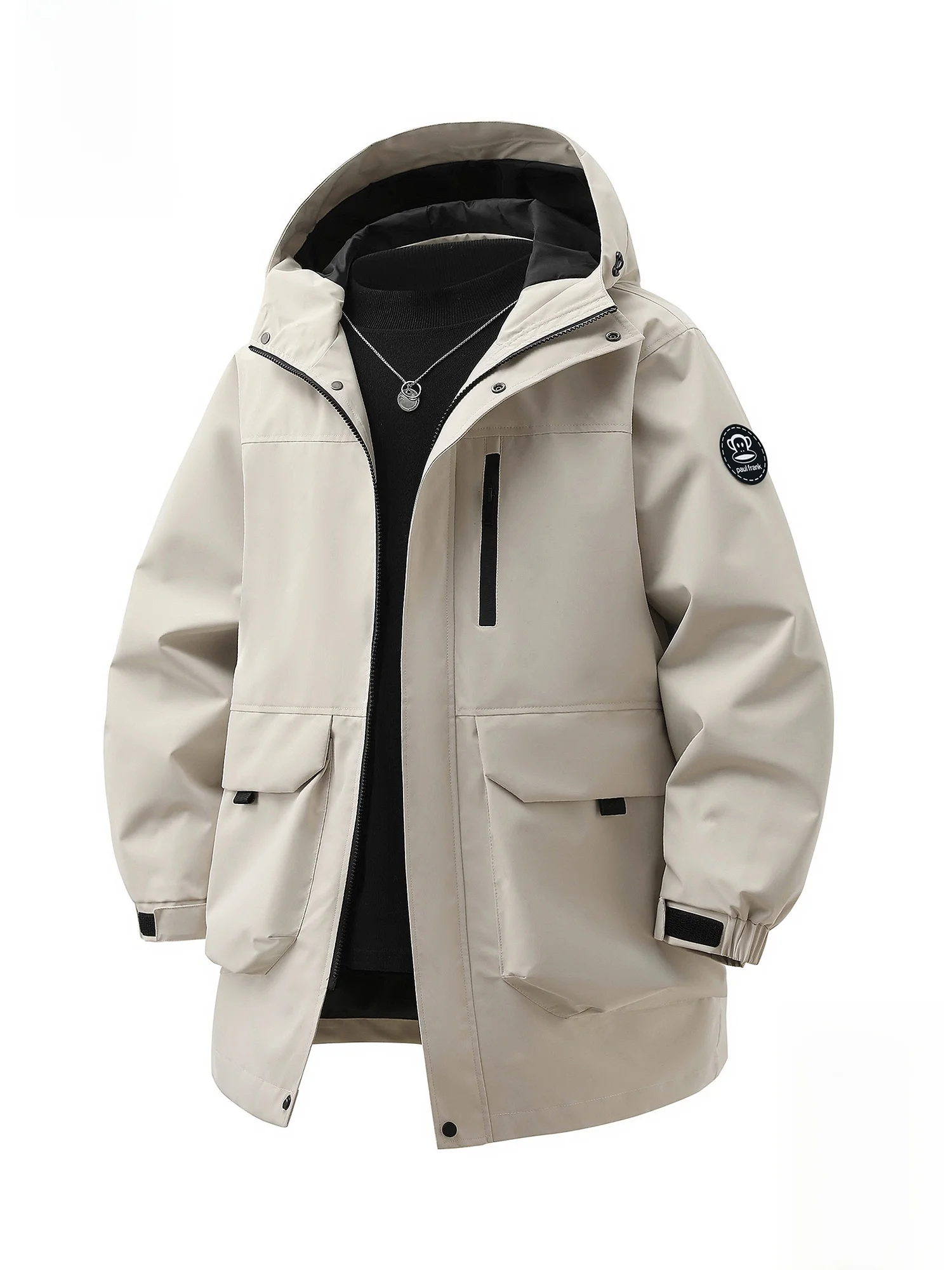 Повседневная мужская куртка Paul Frank Monkey, новая весенняя модель свободного кроя с капюшоном, рабочая одежда, несминаемая, из полиэстера, с длинными рукавами, на молнии
Повседневная мужская куртка Paul Frank Monkey, новая весенняя модель свободного кроя с капюшоном, рабочая одежда, несминаемая, из полиэстера, с длинными рукавами, на молнии