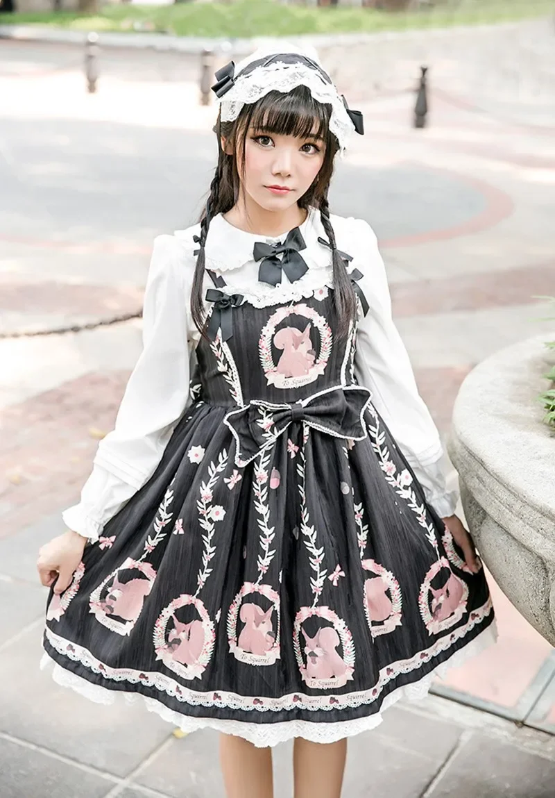 Sweet princess lolita dress vintage lace bowknot cute printing high waist victorian dress kawaii girl gothic lolita jsk loli cos
Sweet princess lolita dress vintage lace bowknot cute printing high waist victorian dress kawaii girl gothic lolita jsk loli cos