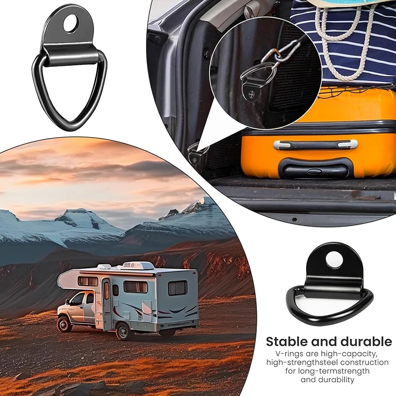 Black D Shape Pull Hook Tie Down Anchors Ring Iron Stainless Steel Cargo Tie Down Ring For Car Truck Trailers RV Boats
Black D Shape Pull Hook Tie Down Anchors Ring Iron Stainless Steel Cargo Tie Down Ring For Car Truck Trailers RV Boats